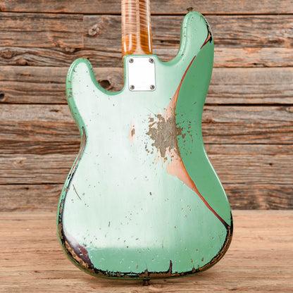 Shabat Panther Bass Sea Foam Green Over Sunburst Bass Guitars / 4-String