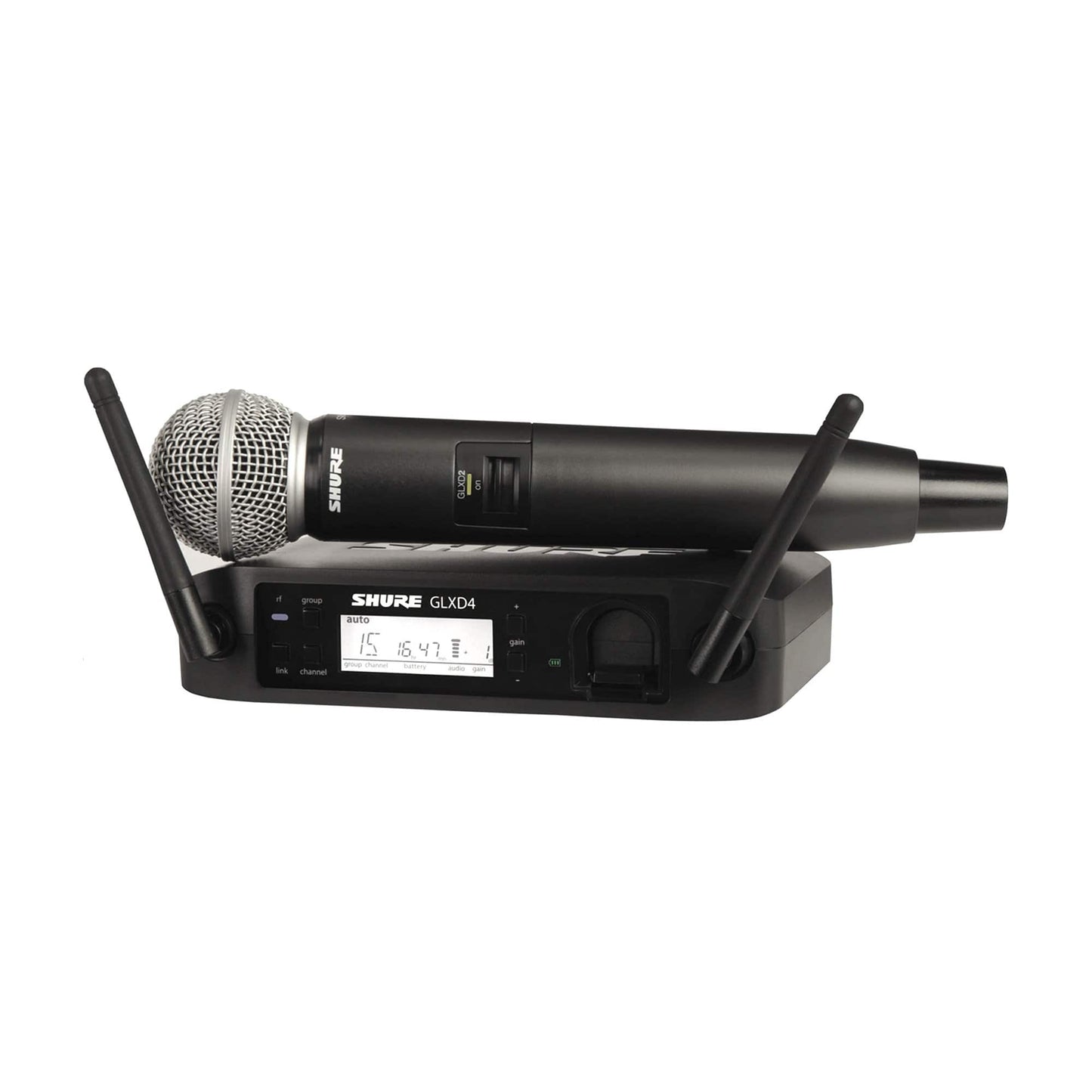 Shure GLXD24/SM58-Z2 Wireless Vocal System w/ GLXD4 Wireless Receiver, GLXD2 Handheld Transmitter and SM58 Microphone Pro Audio / Microphones