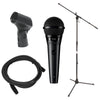 Shure PGA58 Cardioid Dynamic Vocal Microphone w/On-Stage Mic Stand, Clip, and XLR Cable Pro Audio / Microphones