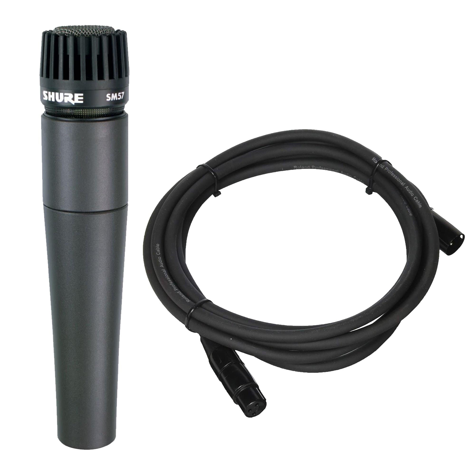 Shure SM57-LC Cardioid Dynamic Microphone and 10' Microphone Cable