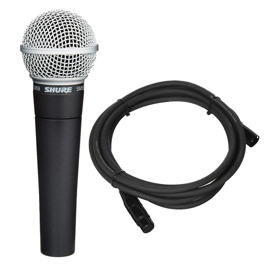 Shure SM58-LC Cardioid Dynamic Vocal Microphone and 10' Microphone Cable Bundle Pro Audio / Microphones