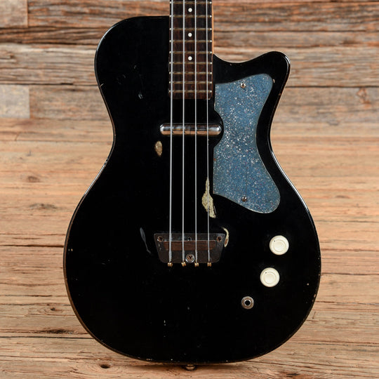 Silvertone 1444 Electric Bass Black Sparkle 1963 Bass Guitars / Short Scale