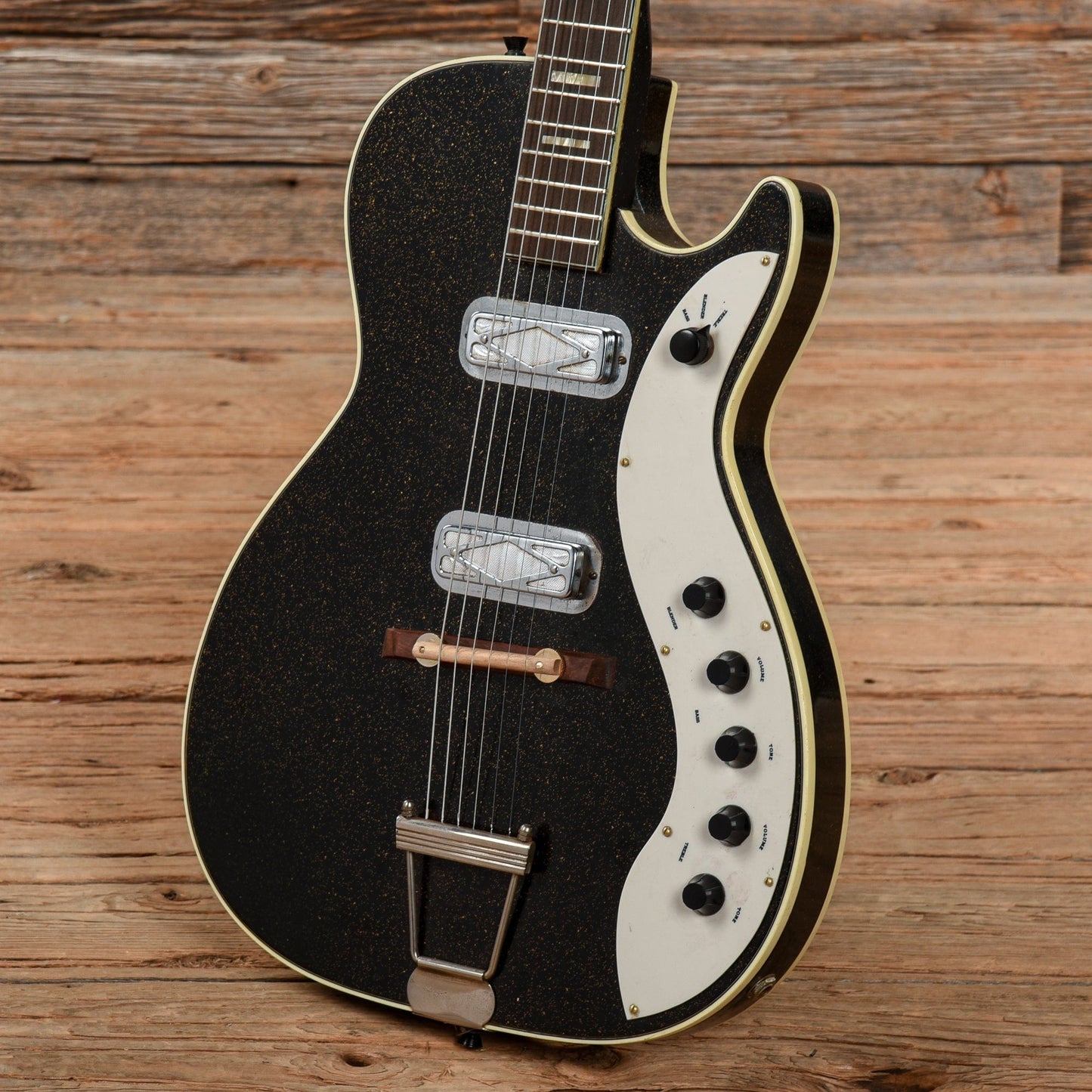 Silvertone 1423 Jupiter Black Sparkle 1960s Electric Guitars / Hollow Body