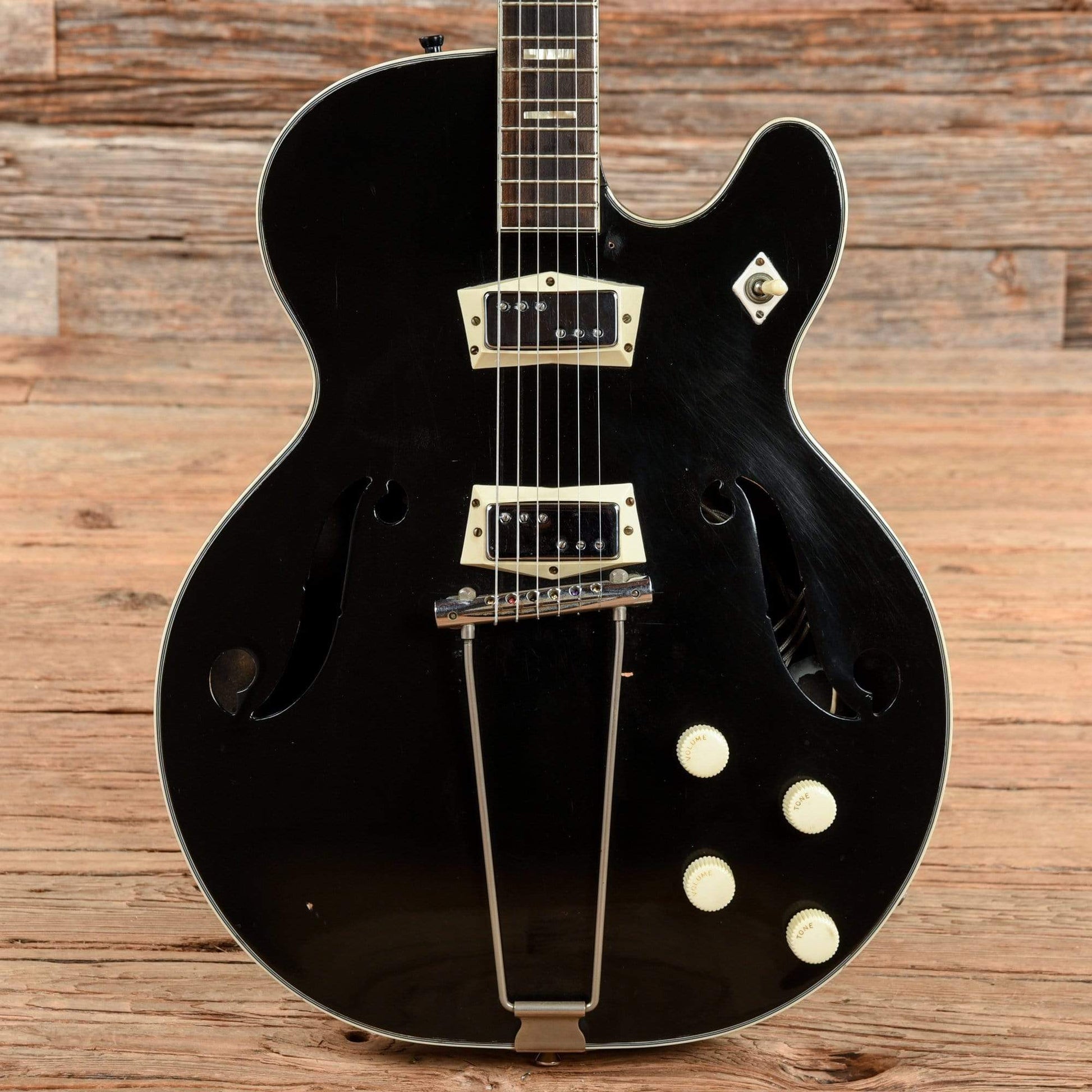 Silvertone 1446 Chris Isaak Black 1960s Electric Guitars / Hollow Body