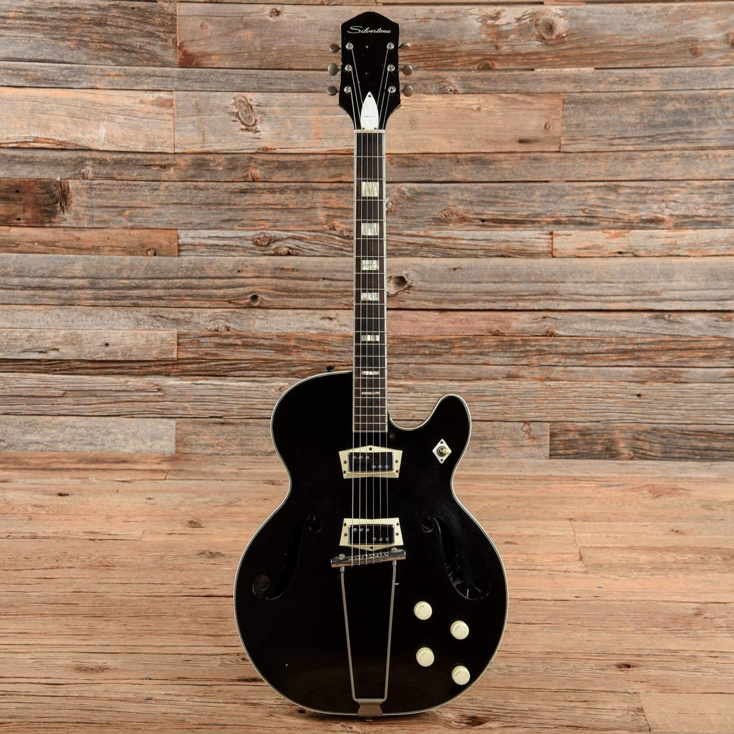 Silvertone 1446 Chris Isaak Black 1960s Electric Guitars / Hollow Body