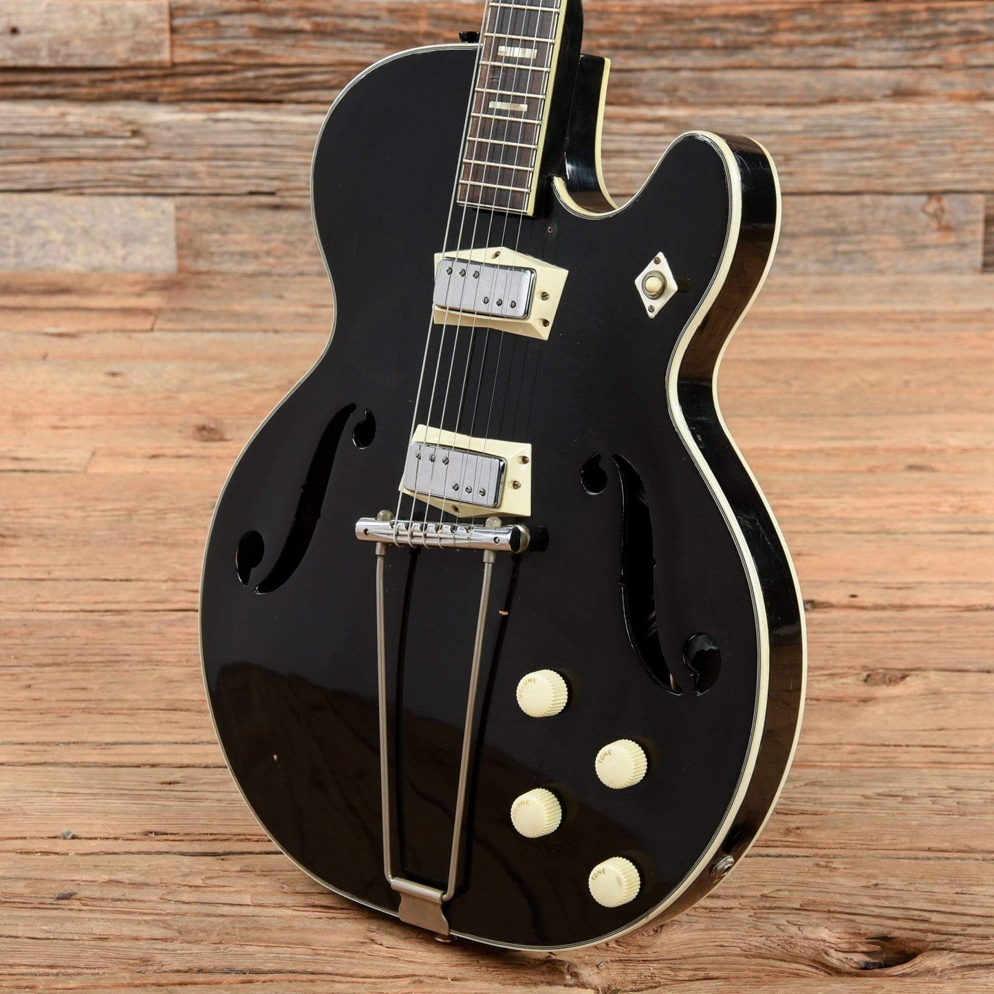 Silvertone 1446 Chris Isaak Black 1960s Electric Guitars / Hollow Body