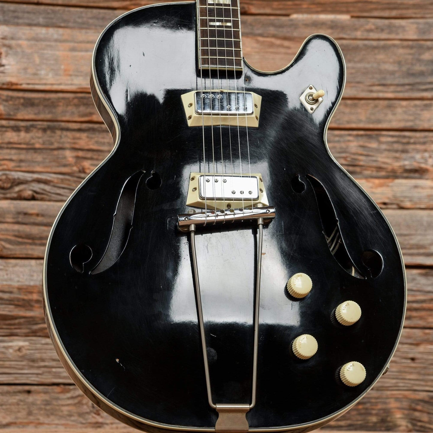 Silvertone 1446 Chris Isaak Black 1960s Electric Guitars / Hollow Body