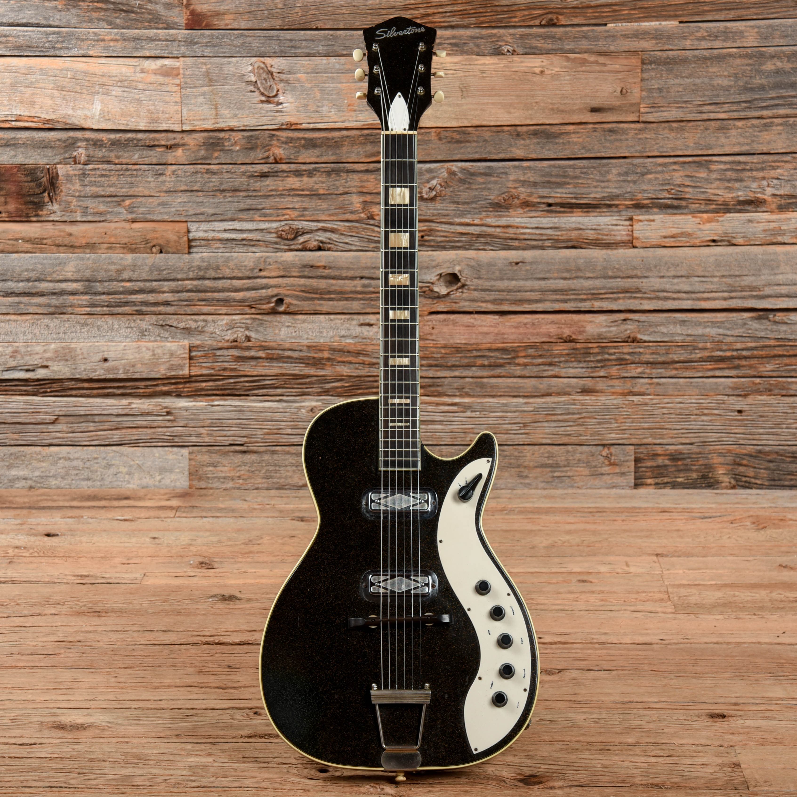 Silvertone Jupiter 1423 Black Sparkle 1960 Electric Guitars / Hollow Body