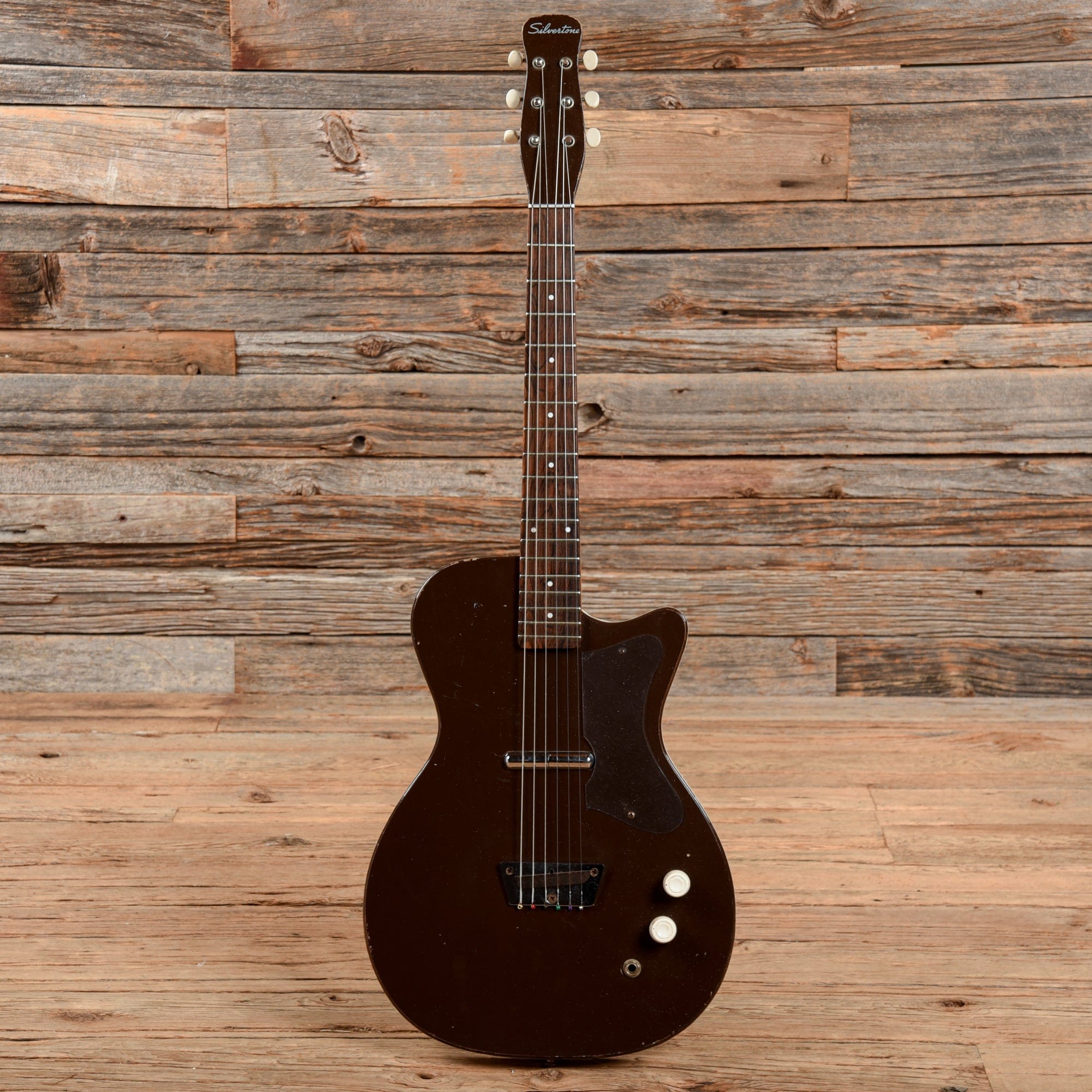 Silvertone Model 1304 Brown 1960s Electric Guitars / Semi-Hollow