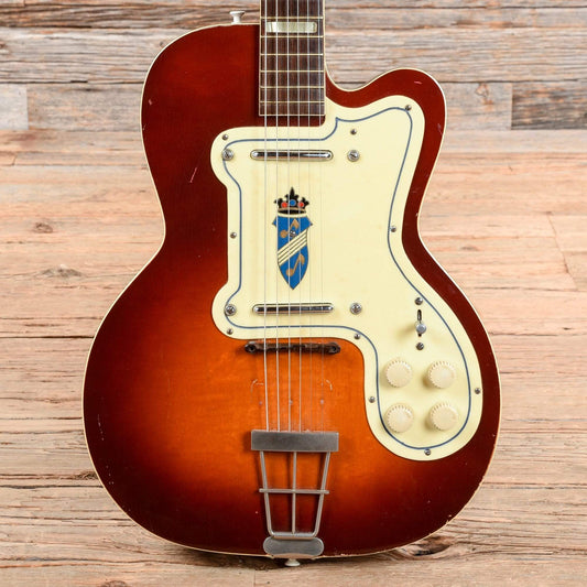 Silvertone Model 1382L Thin Twin Sunburst 1950s Electric Guitars / Semi-Hollow