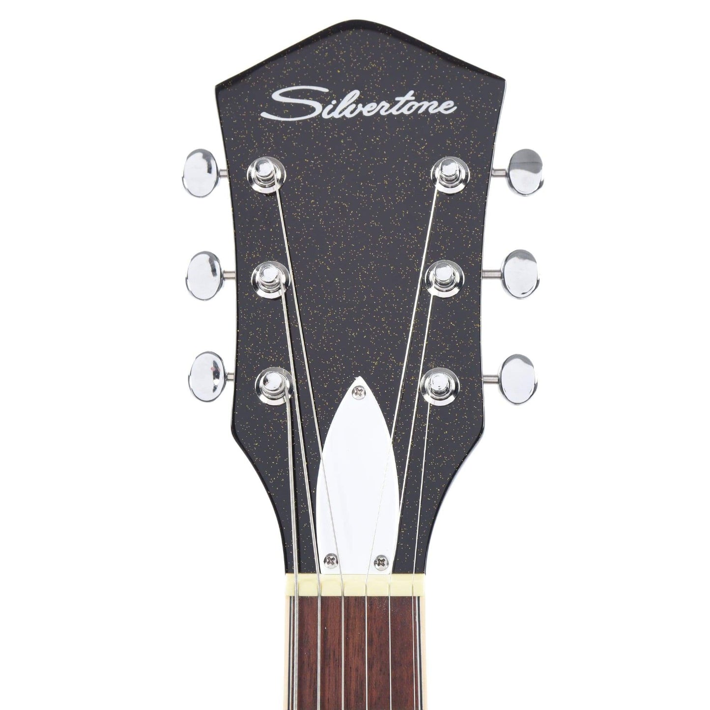 Silvertone 1423 Jupiter Black Gold Metallic Flake Electric Guitars / Solid Body