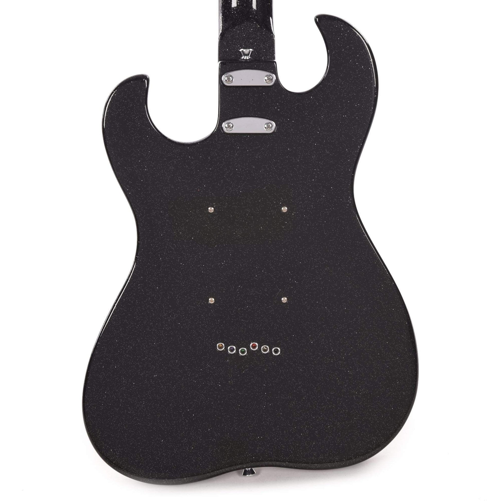 Silvertone 1449 Black Silver Flake Electric Guitars / Solid Body