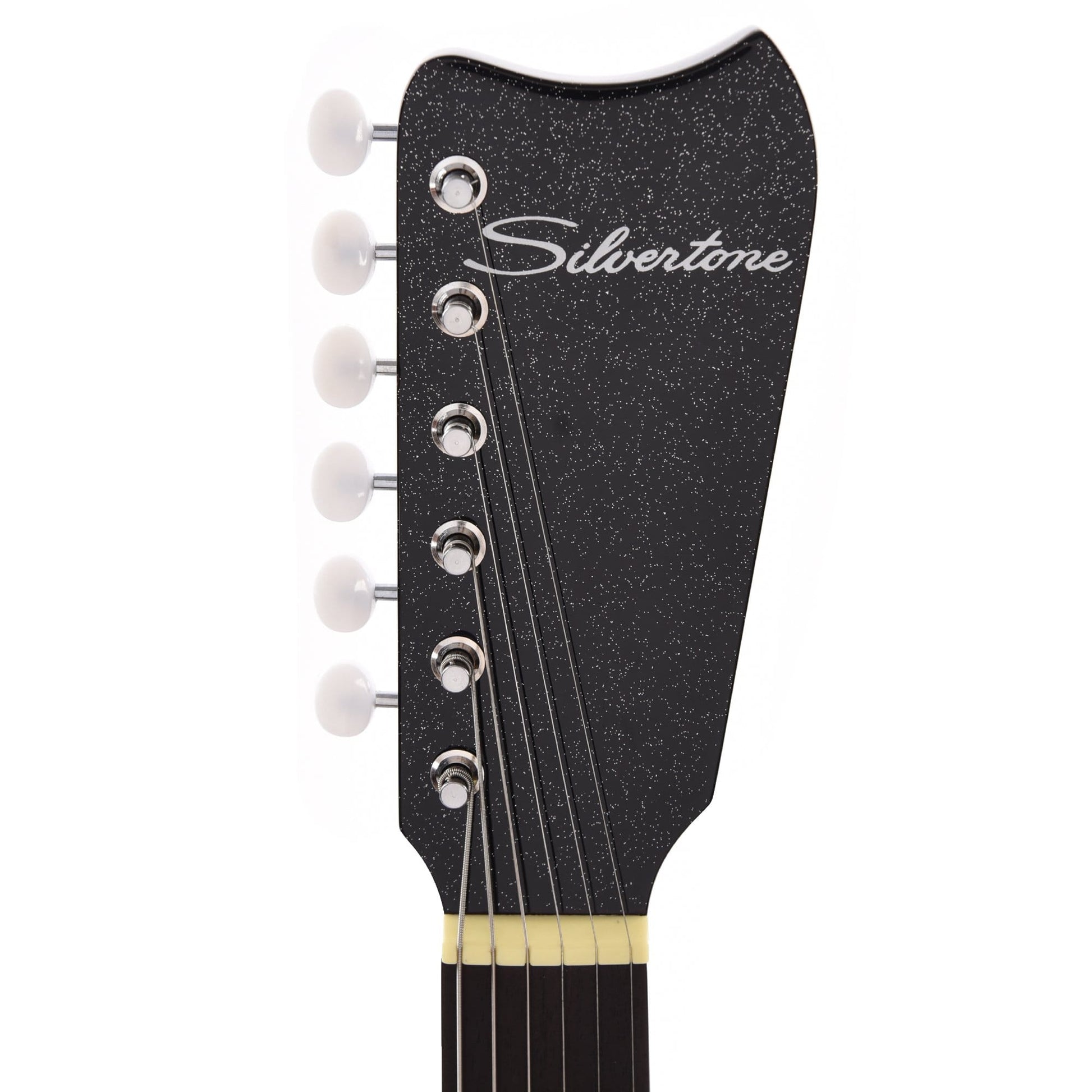 Silvertone 1449 Black Silver Flake Electric Guitars / Solid Body