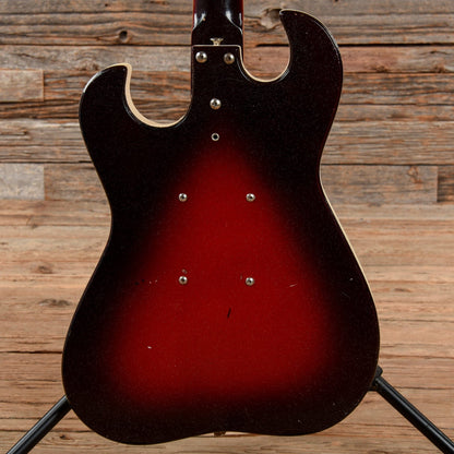 Silvertone Model 1457 Amp-In-Case Red Burst Sparkle 1960s Electric Guitars / Solid Body