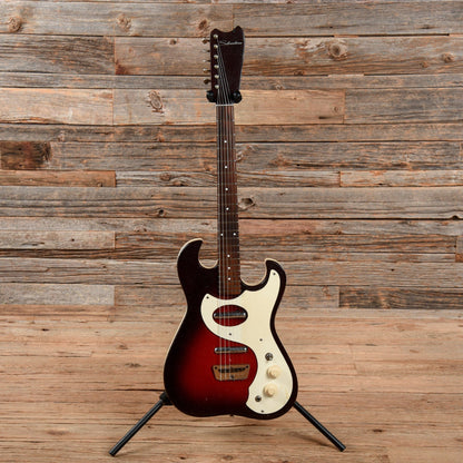 Silvertone Model 1457 Amp-In-Case Red Burst Sparkle 1960s Electric Guitars / Solid Body
