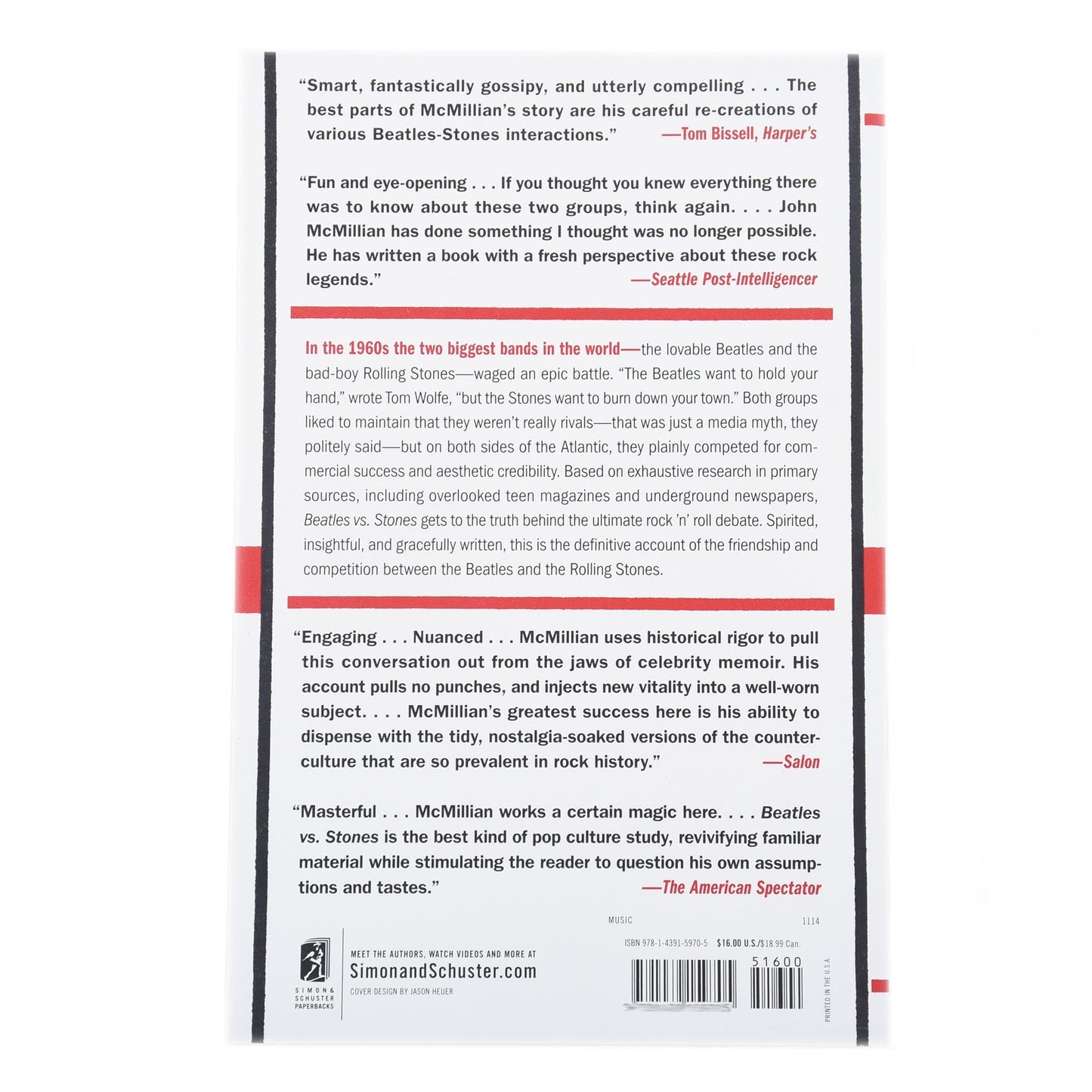 Beatles vs. Stones Paperback Book by John McMillian Accessories / Books and DVDs