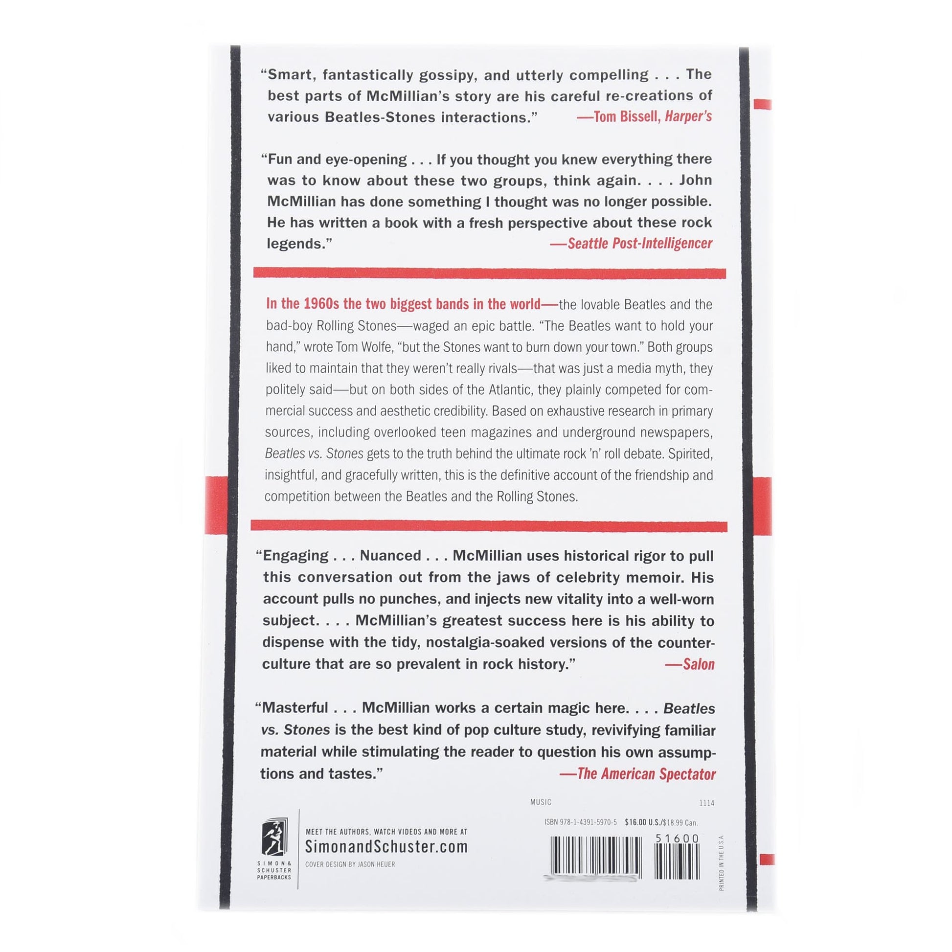 Beatles vs. Stones Paperback Book by John McMillian Accessories / Books and DVDs