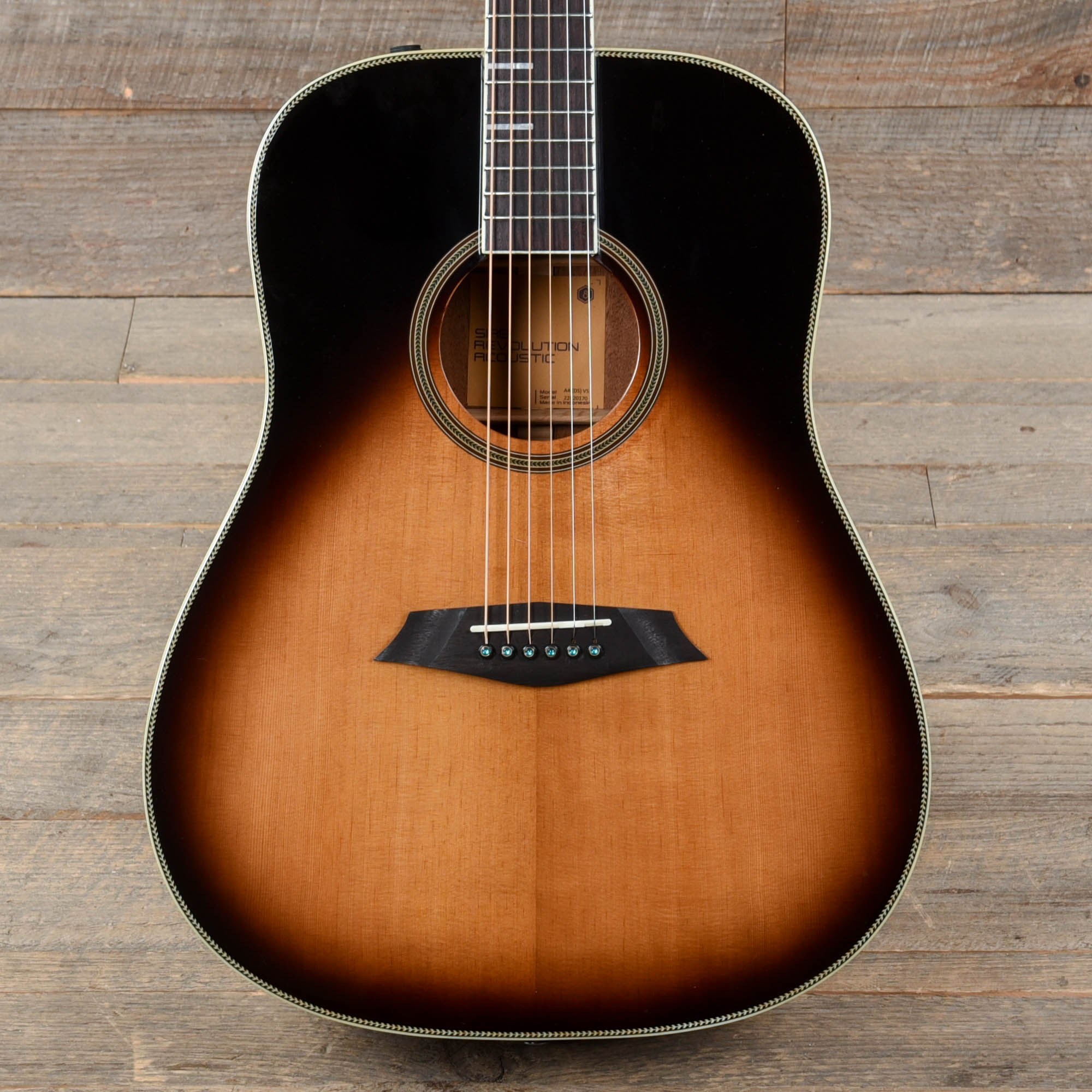 Sire Larry Carlton A4-D Dreadnought Roasted Spruce/Mahogany Vintage Sunburst Acoustic Guitars / Dreadnought