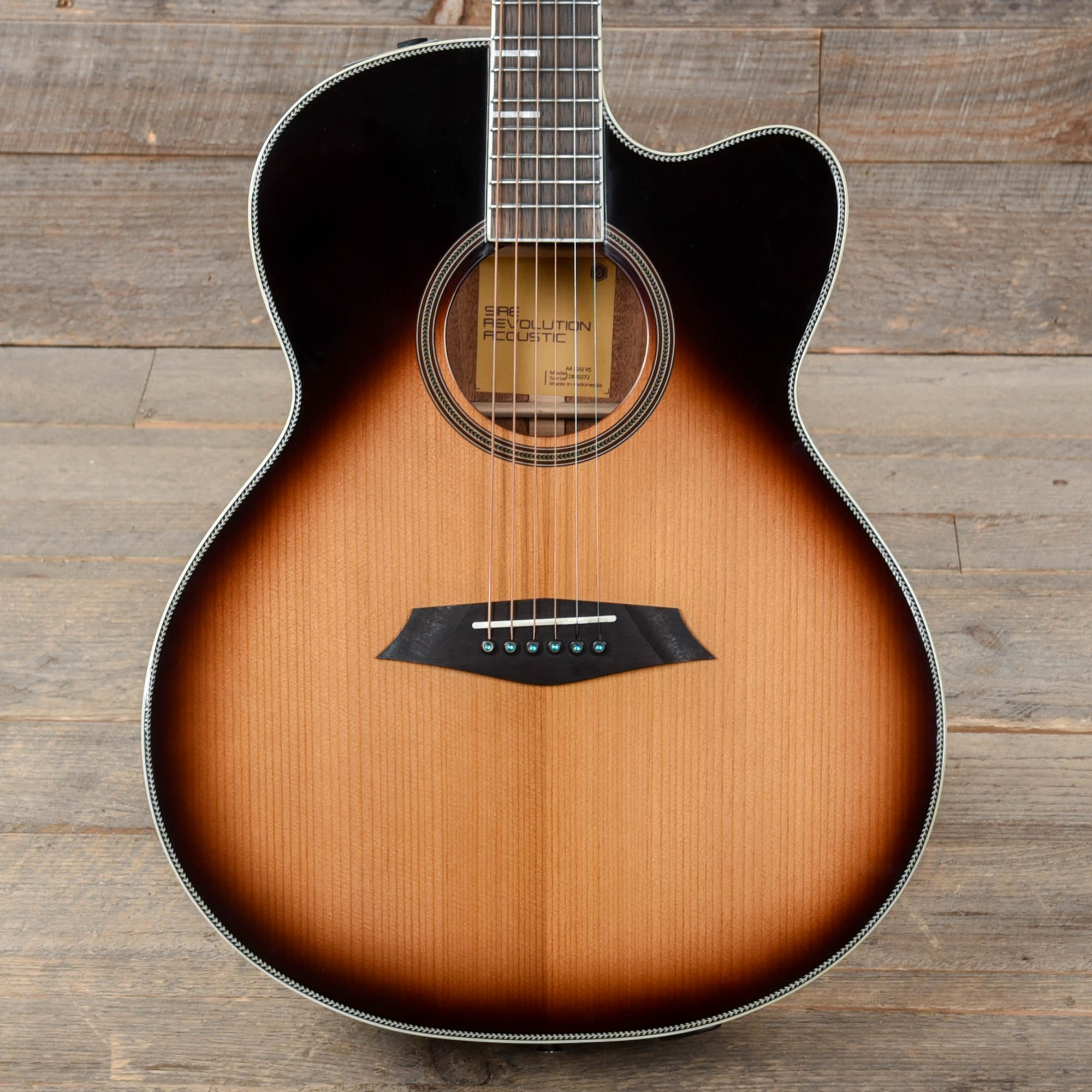 Sire Larry Carlton A4-G GA Cutaway Roasted Spruce/Mahogany Vintage Sunburst Acoustic Guitars / OM and Auditorium