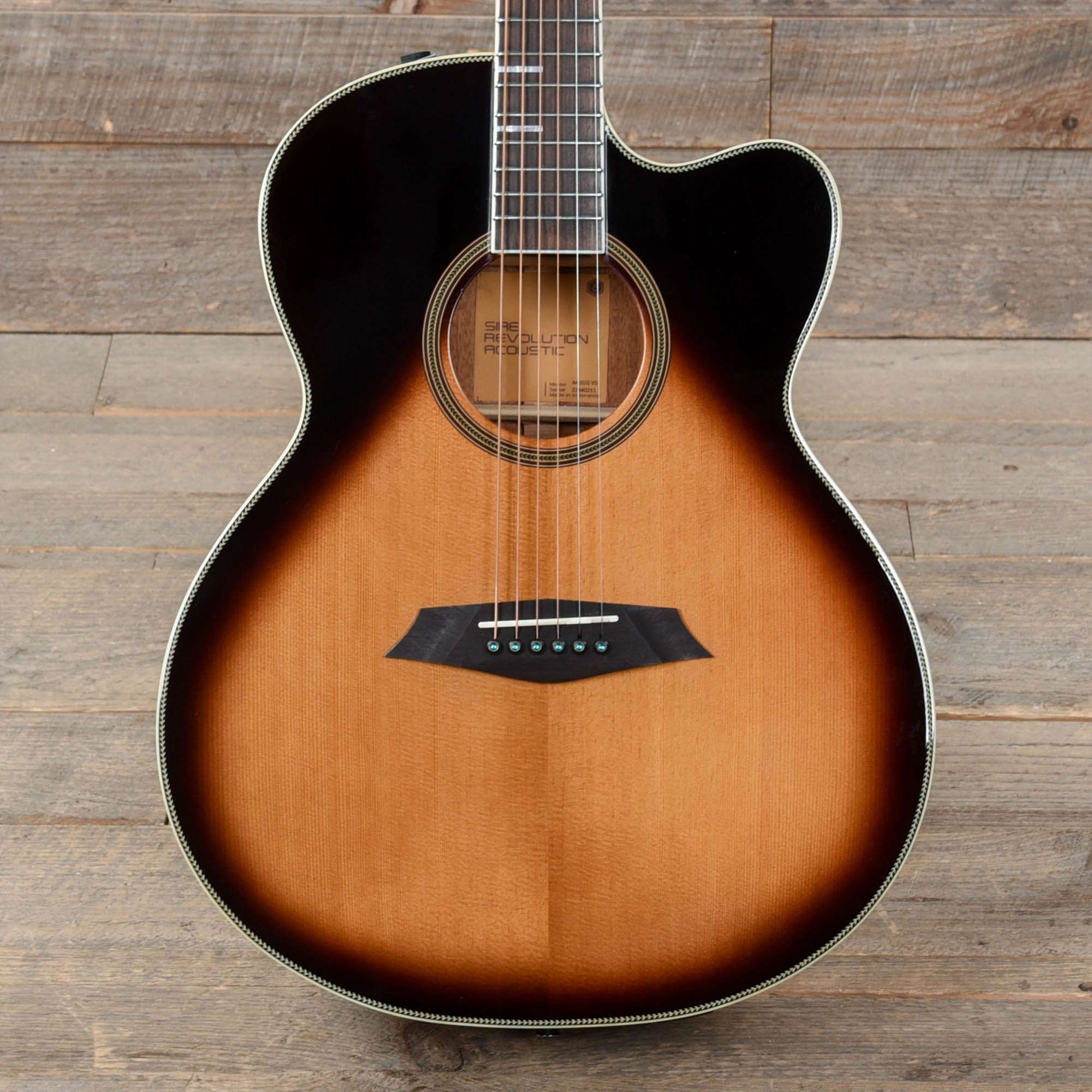 Sire Larry Carlton A4-G GA Cutaway Roasted Spruce/Mahogany Vintage Sunburst Acoustic Guitars / OM and Auditorium