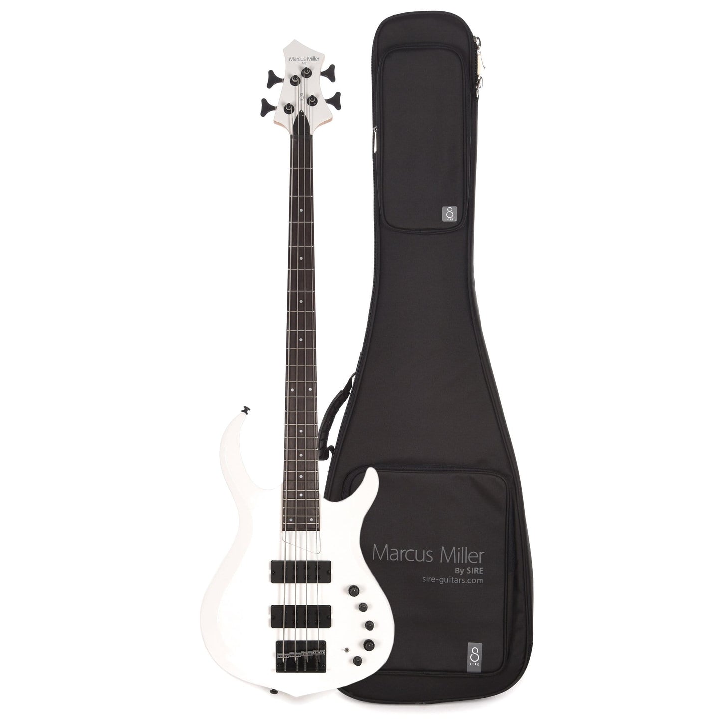 Sire Marcus Miller M2 4-String White Pearl Gloss (2nd Gen) and Sire Gig Bag Bundle Bass Guitars / 4-String