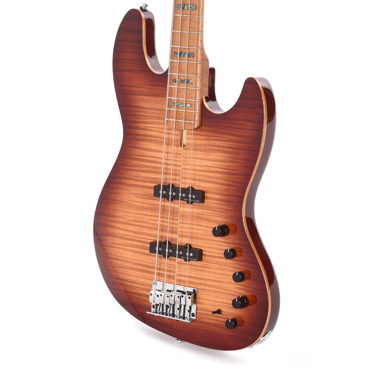 Sire Marcus Miller V10 Swamp Ash/Quilted Maple 4-String Tobacco Sunburst (2nd Gen) Bass Guitars / 4-String