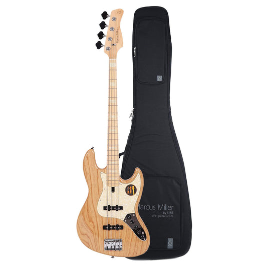 Sire Marcus Miller V7 Swamp Ash 4-String Natural (2nd Gen) and Gig Bag Bundle Bass Guitars / 4-String