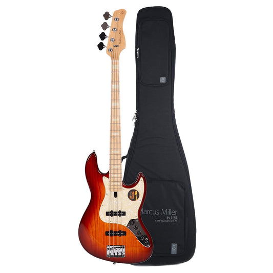 Sire Marcus Miller V7 Swamp Ash 4-String Tobacco Sunburst (2nd Gen) and Sire Gig Bag Bundle Bass Guitars / 4-String