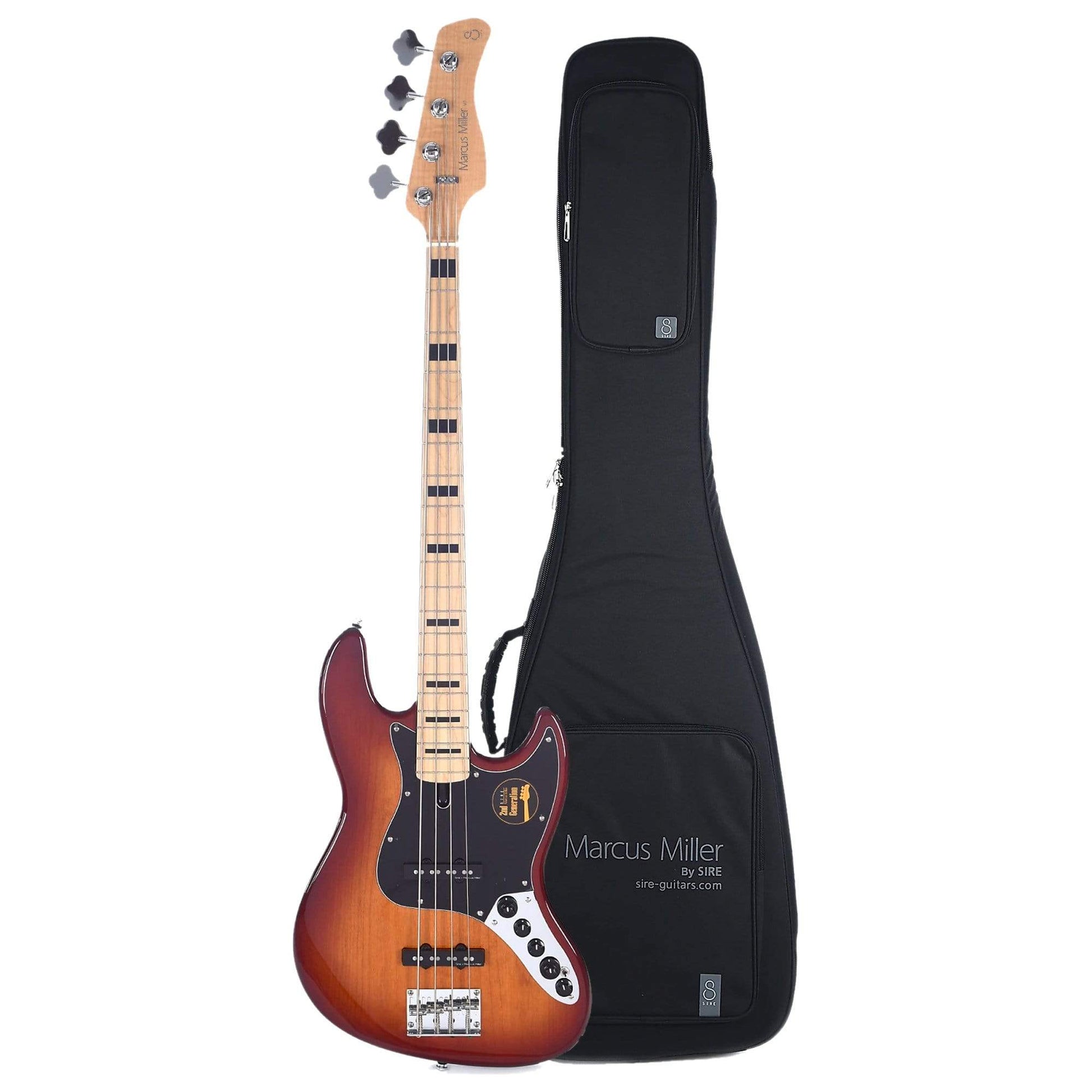 Sire Marcus Miller V7 Vintage Alder 4-String Tobacco Sunburst (2nd Gen) and Sire Gig Bag Bundle Bass Guitars / 4-String