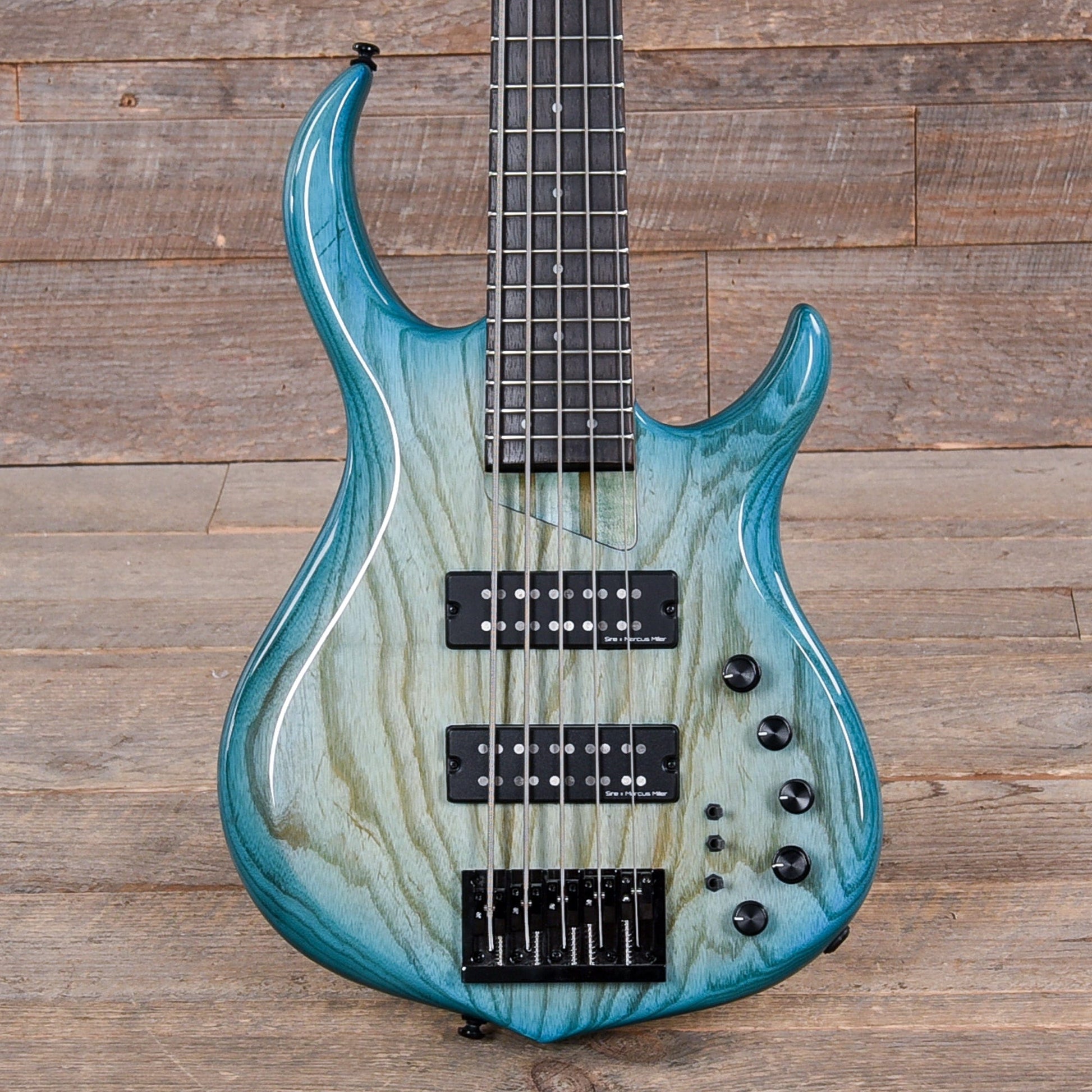 Sire Marcus Miller M5 Swamp Ash 5-String Transparent Blue Satin (2nd Gen) Bass Guitars / 5-String or More