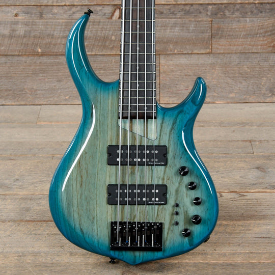 Sire Marcus Miller M5 Swamp Ash 5-String Transparent Blue Satin (2nd Gen) Bass Guitars / 5-String or More