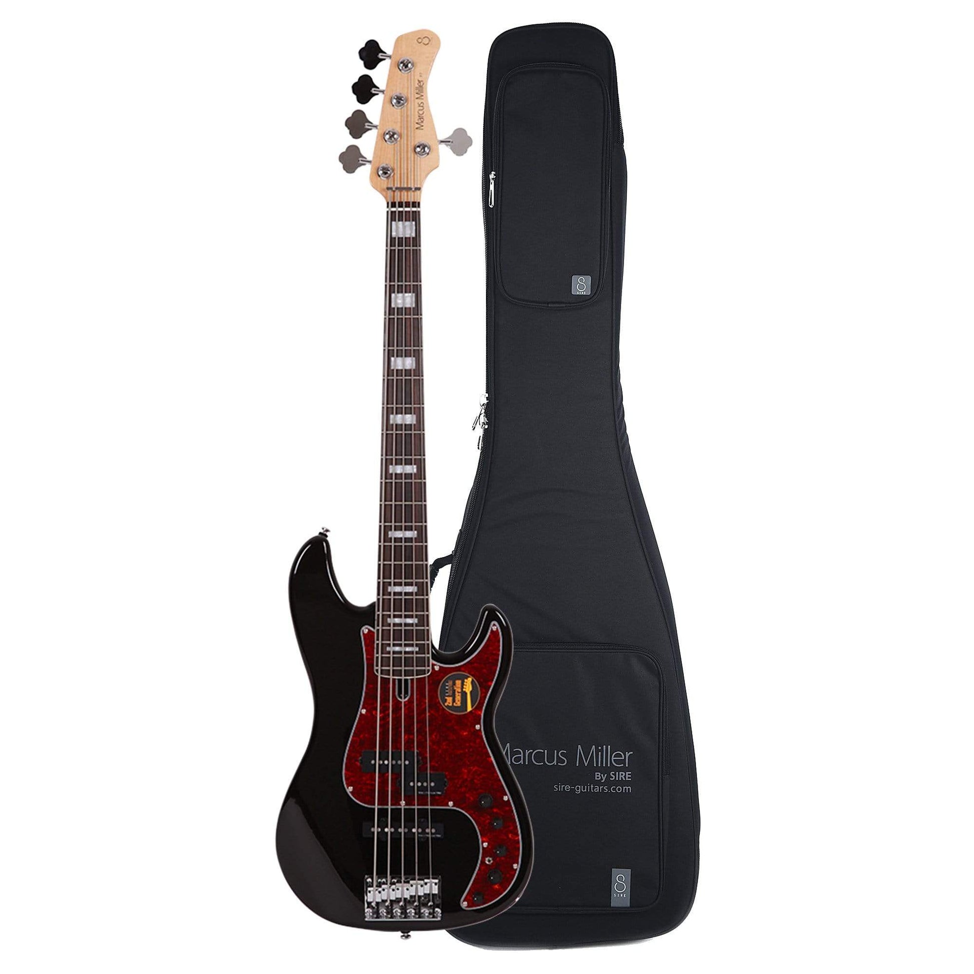 Sire Marcus Miller P7 Alder 5-String Black (2nd Gen) and Sire Gig Bag Bundle Bass Guitars / 5-String or More