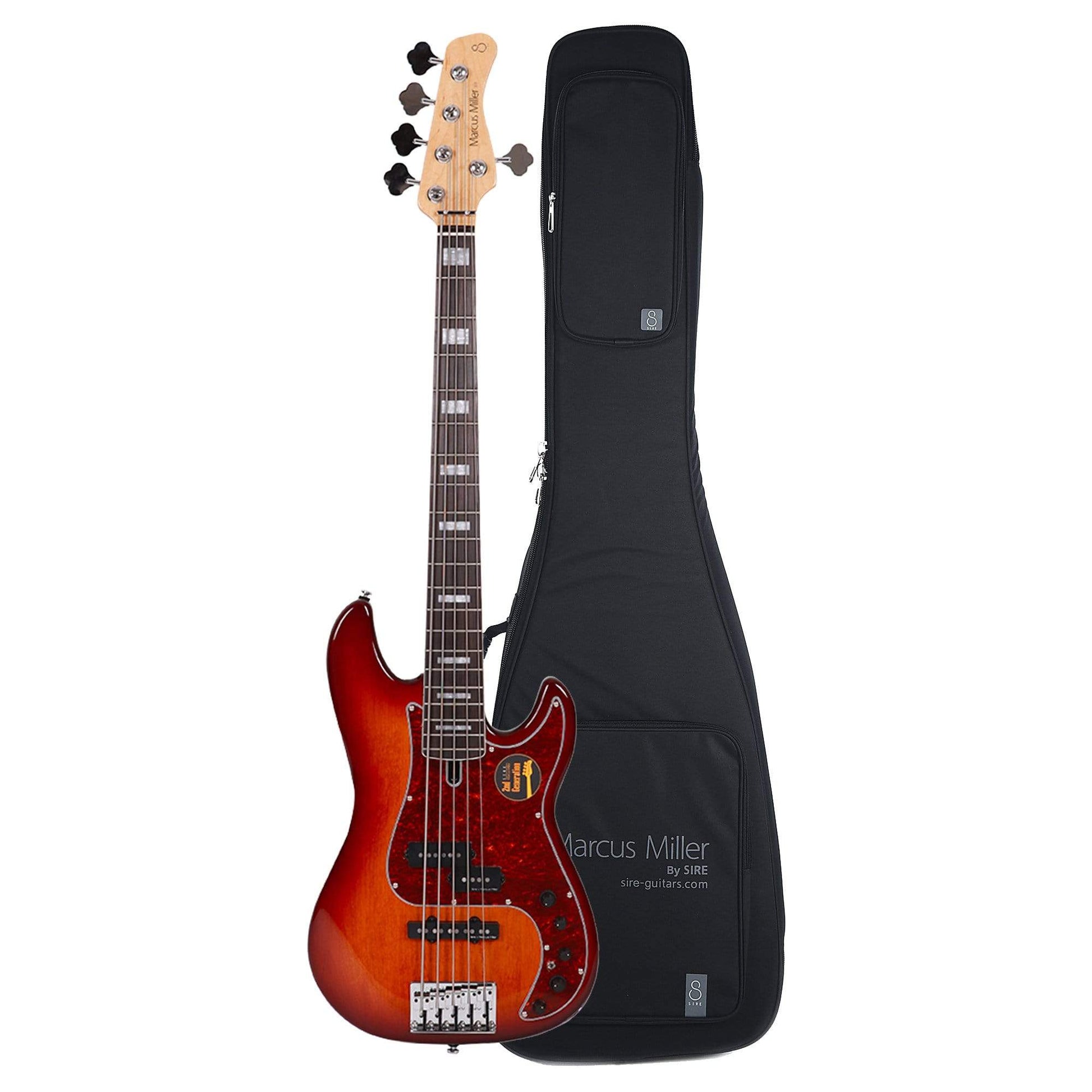 Sire Marcus Miller P7 Alder 5-String Tobacco Sunburst (2nd Gen) and Sire Gig Bag Bundle Bass Guitars / 5-String or More