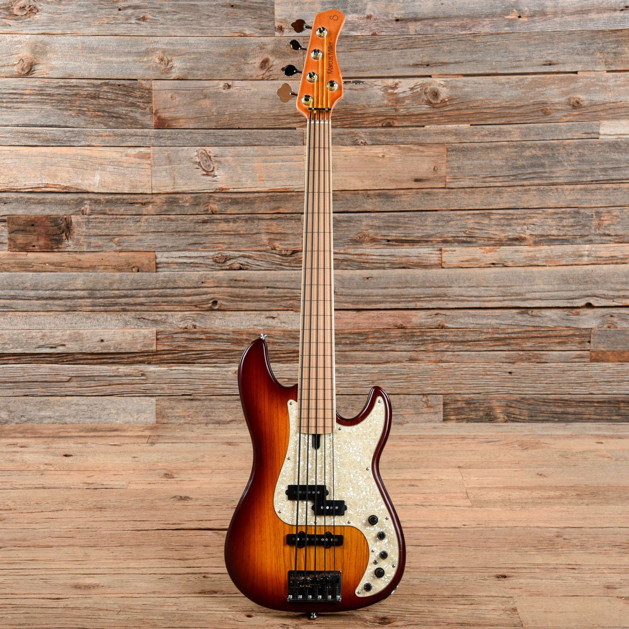 Sire Marcus Miller P7 Swamp Ash 5-String Fretless Tobacco Sunburst 2017 Bass Guitars / 5-String or More