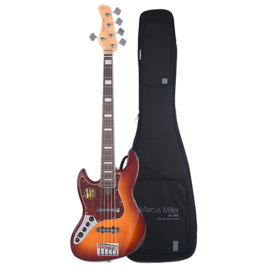 Sire Marcus Miller V7 Alder 5-String LEFTY Tobacco Sunburst (2nd Gen) and Sire Gig Bag Bundle Bass Guitars / 5-String or More
