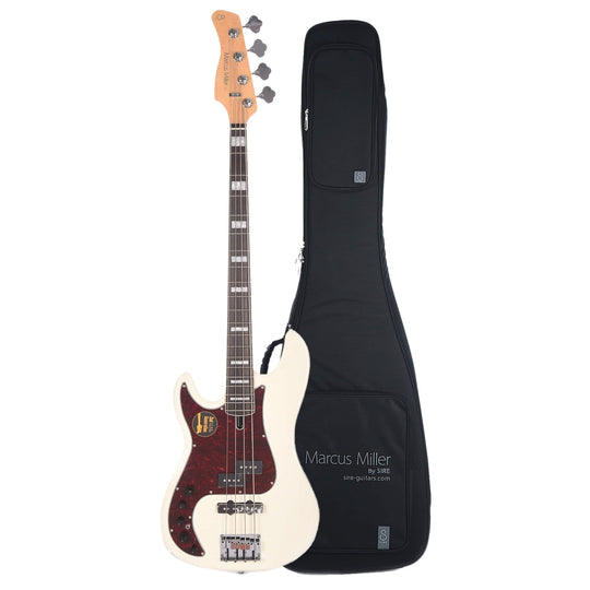 Sire Marcus Miller P7 Alder 4-String LEFTY Antique White (2nd Gen) and Sire Gig Bag Bundle Bass Guitars / Left-Handed