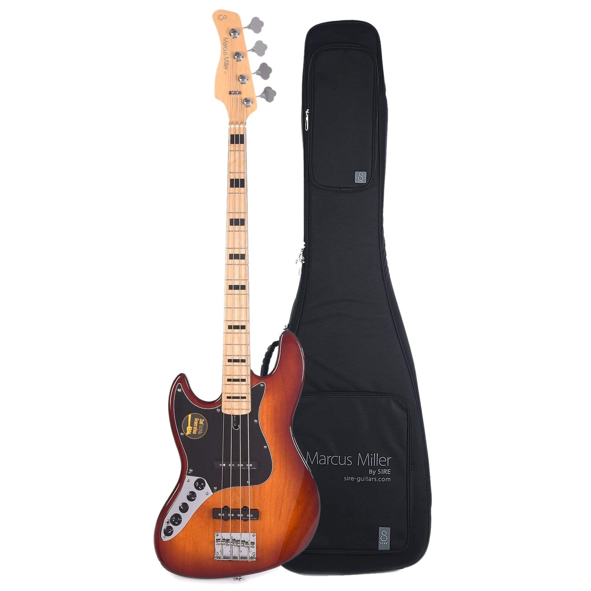 Sire Marcus Miller V7 Vintage Alder 4-String LEFTY Tobacco Sunburst (2nd Gen) and Sire Gig Bag Bundle Bass Guitars / Left-Handed
