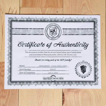 SJC 13/16/24 3pc. Heirloom Series Drum Kit Yellow Matte w/Chrome Hdw Drums and Percussion / Acoustic Drums / Full Acoustic Kits