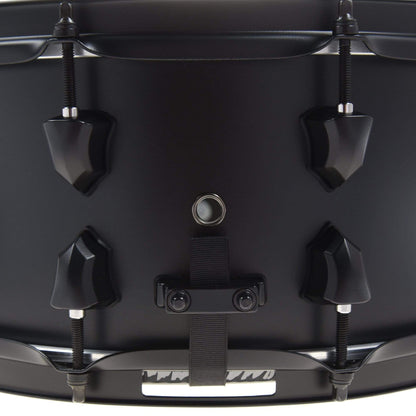 SJC 6.5x14 Josh Dun "Crowd" 1mm Steel Snare Drum Flat Black, Red Badge Drums and Percussion / Acoustic Drums / Snare