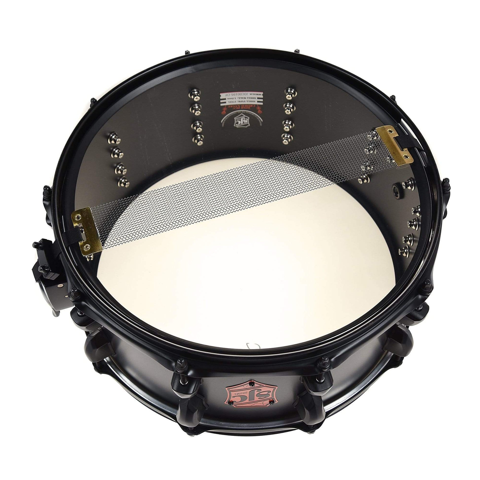 SJC 6.5x14 Josh Dun "Crowd" 1mm Steel Snare Drum Flat Black, Red Badge Drums and Percussion / Acoustic Drums / Snare