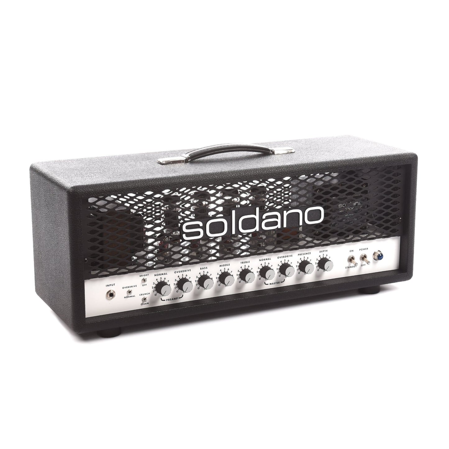 Soldano Super Lead Overdrive 100w Head White Control Panel Black Tolex Classic Metal Grille Amps / Guitar Heads