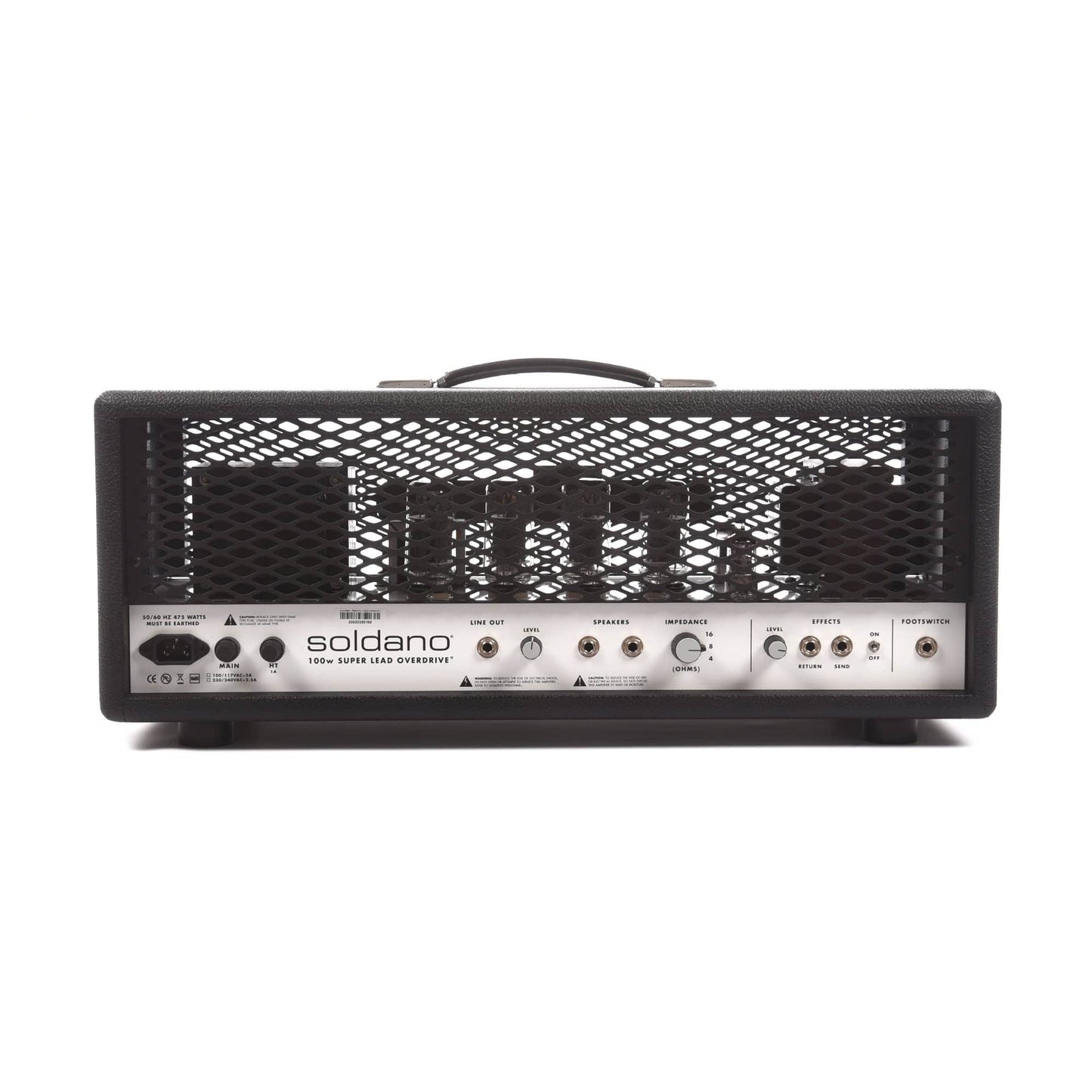 Soldano Super Lead Overdrive 100w Head White Control Panel Black Tolex Classic Metal Grille Amps / Guitar Heads