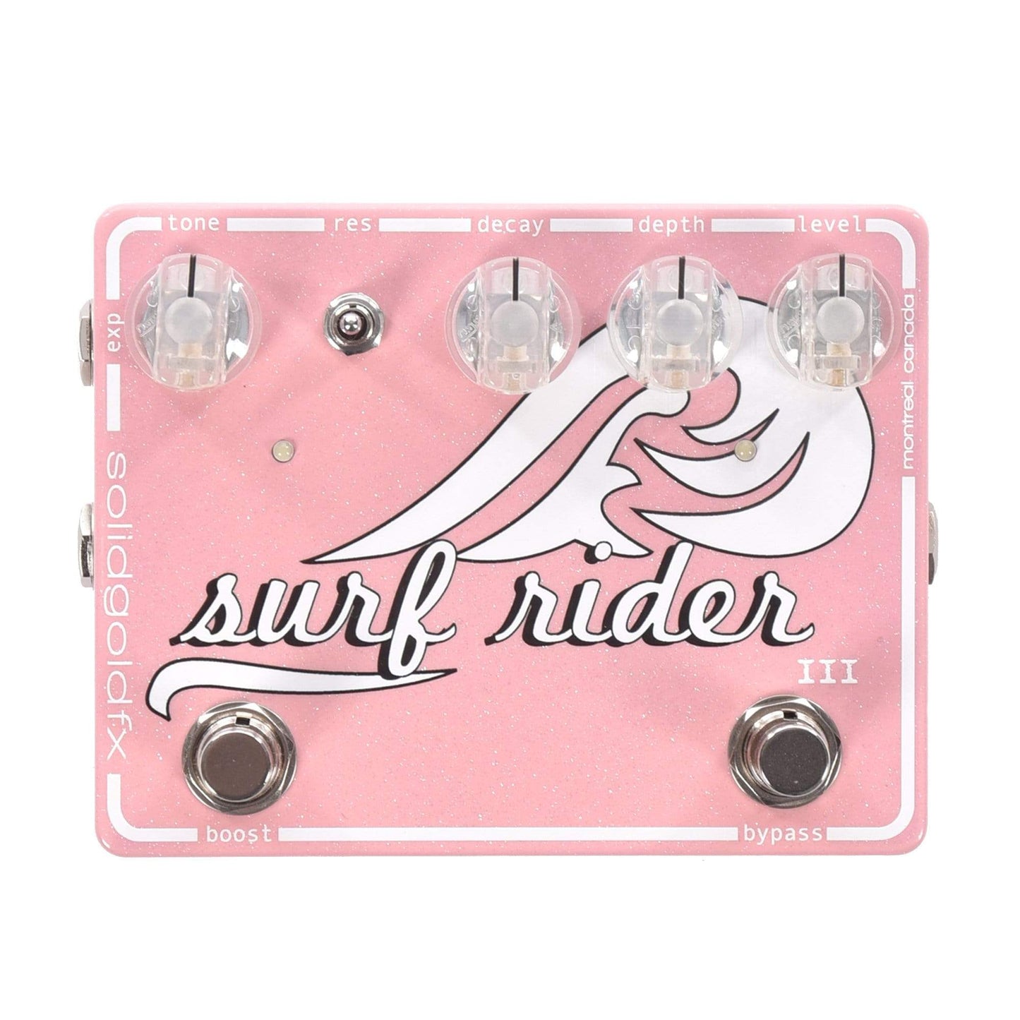 SolidGoldFX Surf Rider III Reverb Pink Sparkle Effects and Pedals / Reverb