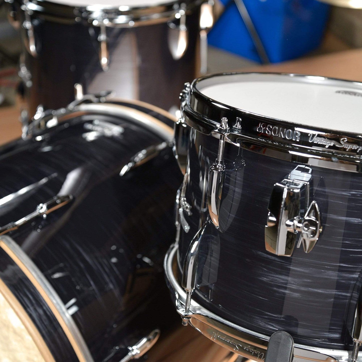 Sonor Vintage Series 12/14/20 3pc. Drum Kit Vintage Black Slate Drums and Percussion / Acoustic Drums / Full Acoustic Kits