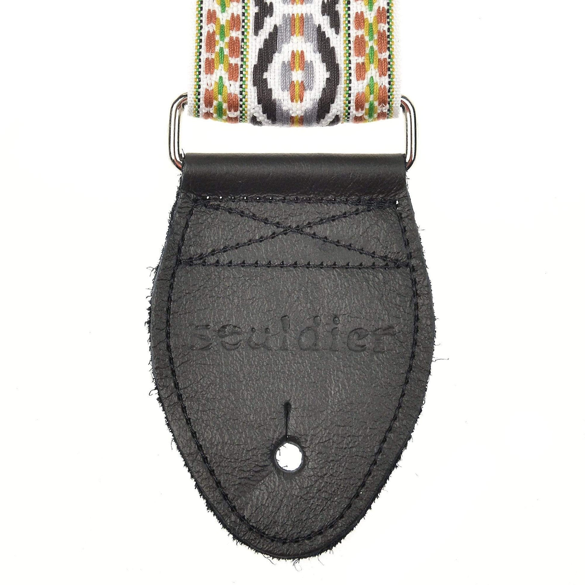 Souldier Bohemian Black/Grey/Nutmeg/Yellow on White 2" Strap (Black Belt & Black Ends) Accessories / Straps