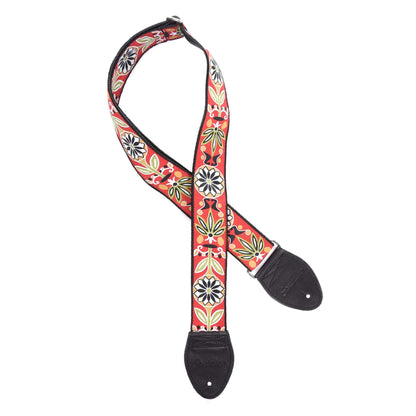 Souldier Daisy Black White on Red (Black Ends) Accessories / Straps