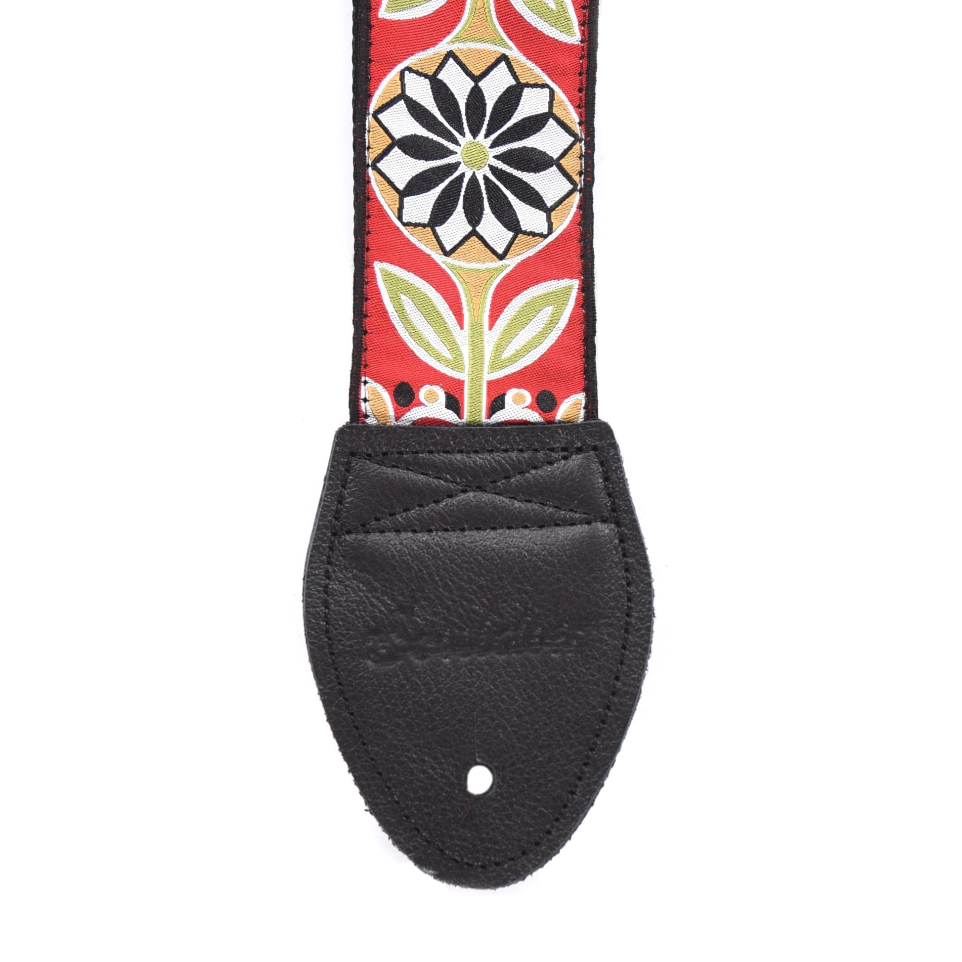 Souldier Daisy Black White on Red (Black Ends) Accessories / Straps