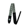 Souldier Dream Weaver - One-of-a-Kind Hand Woven Guitar Strap - Black, Light & Dark Grey, White - Black Ends Accessories / Straps