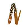 Souldier Dream Weaver - One-of-a-Kind Hand Woven Guitar Strap - Maroon, Beige, Gold, White, & Black - Tan Ends Accessories / Straps