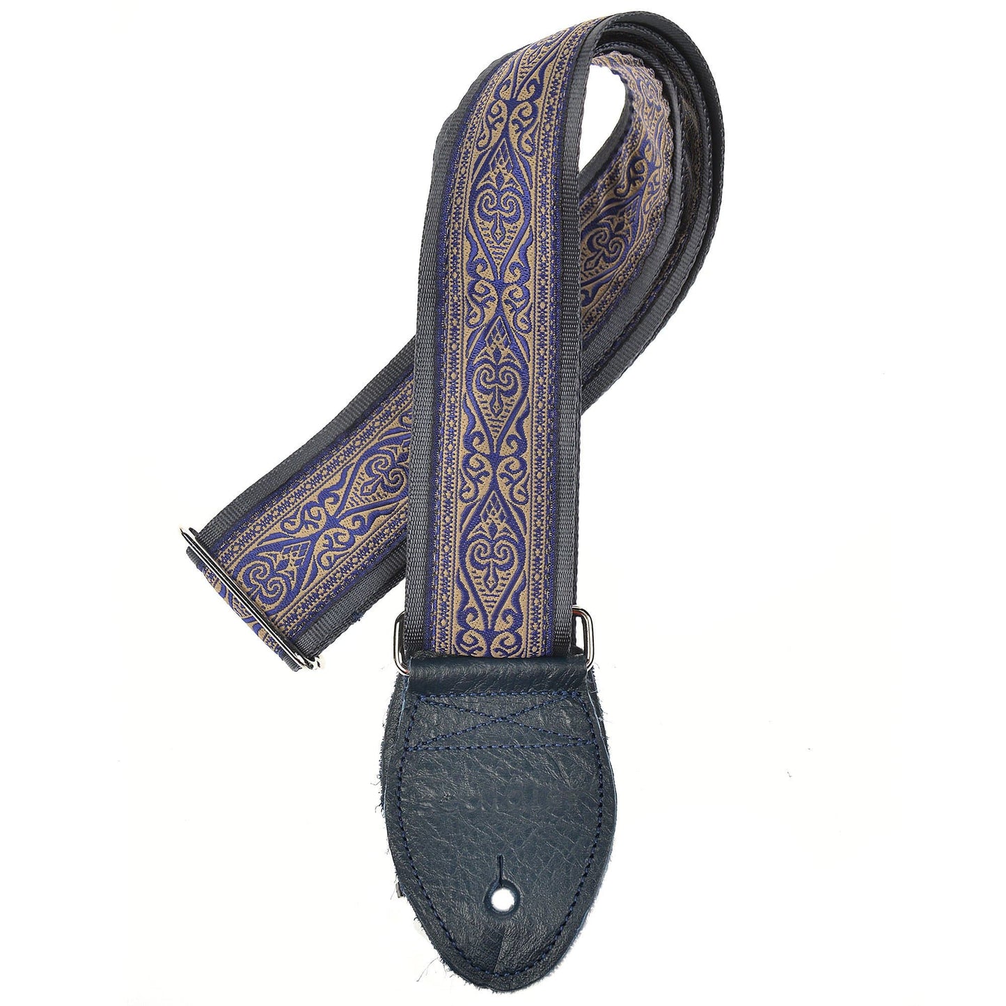 Souldier Ellington Black Deco on Tan w/Blue Border 1.5" Strap (Navy Belt & Navy Ends) Accessories / Straps